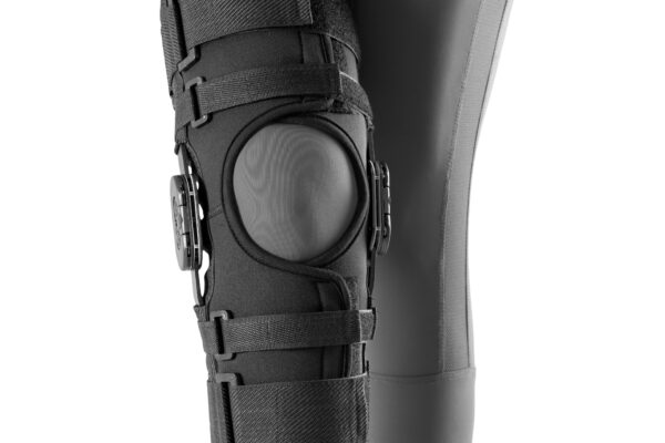 Knee Brace front view, hinged knee brace for knee pain isolated background